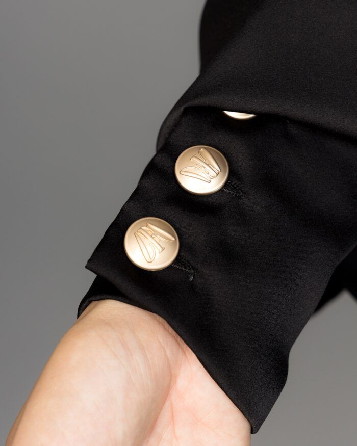 Classic Jumpsuit with Satin Sleeves - Image 4