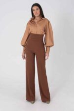 Espresso Elegance: High Waisted Trousers - Image 7