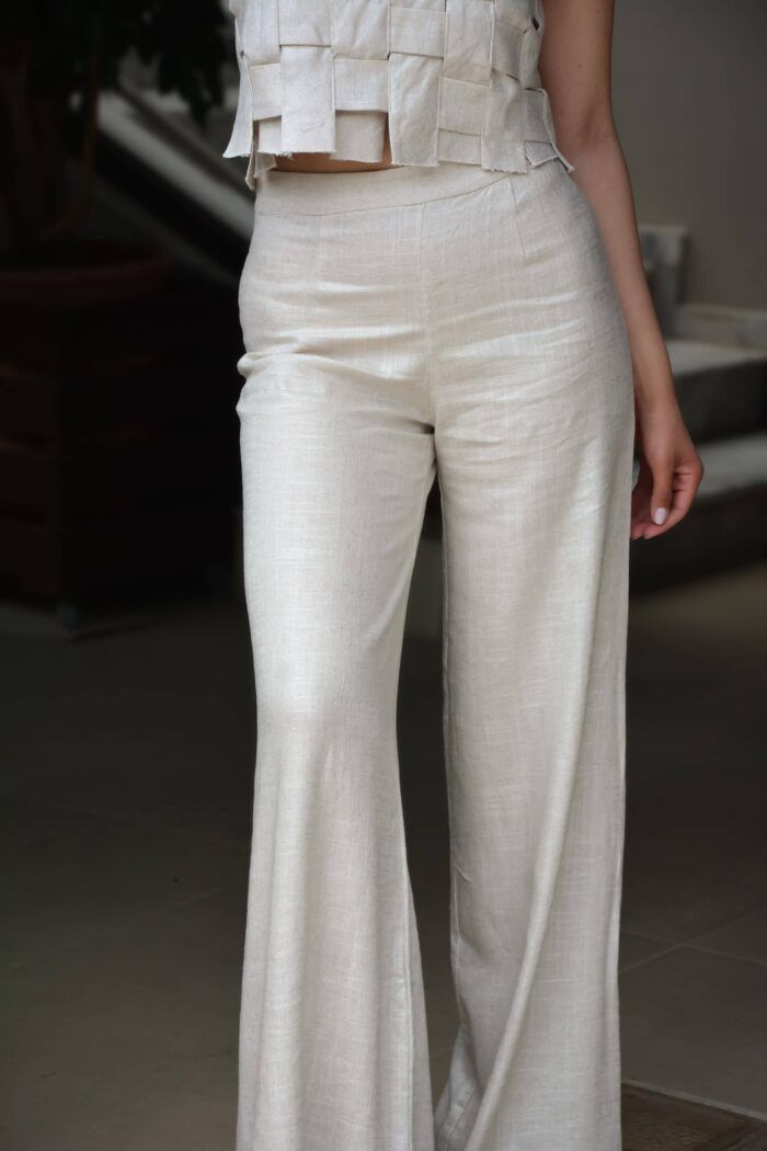 Laminato Linen Trousers - Image 2