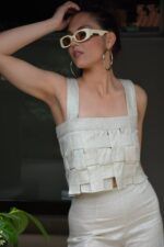 Laminato Linen Geometric Top - Limited edition