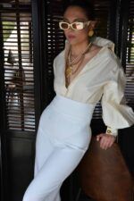 Cream Shirt Gold buttons