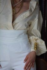 White High Waisted Trousers - Image 3