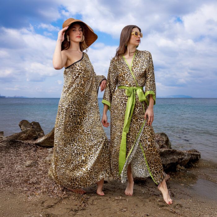 LAYLA Kimono with Green Details - Image 2