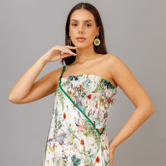 Altamira Long Dress One Shoulder with Elastic Top - Image 2