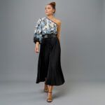 PEACOCK Black One Shoulder blouse - Image 3