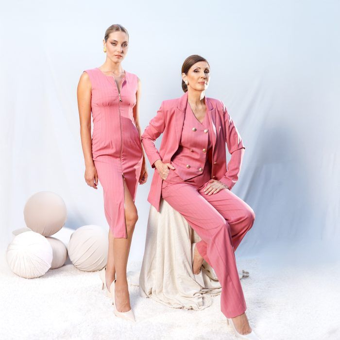 Pink Blazer with Gold Buttons - Image 2