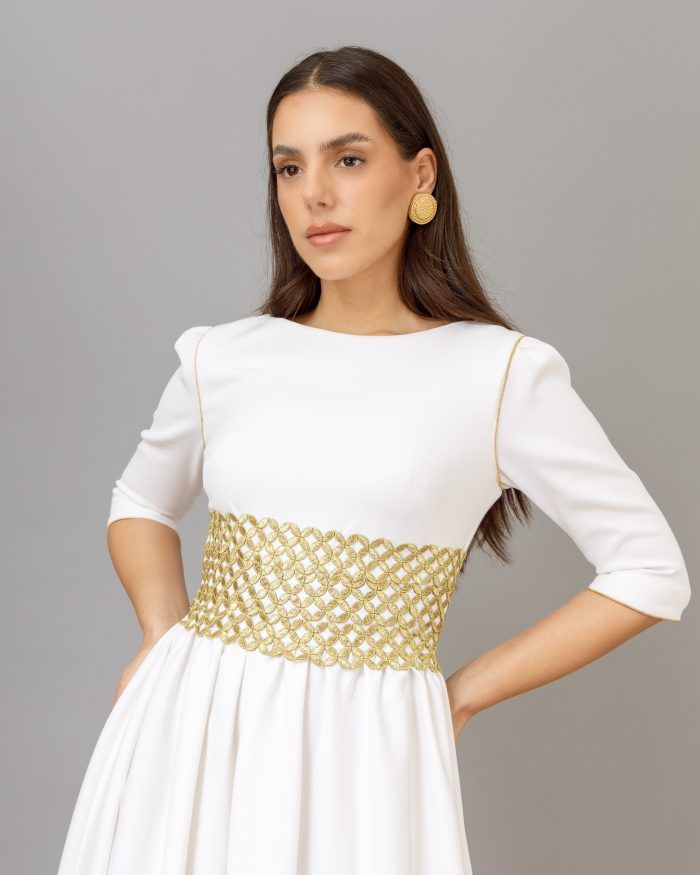 Golden Radiance white dress - Image 4