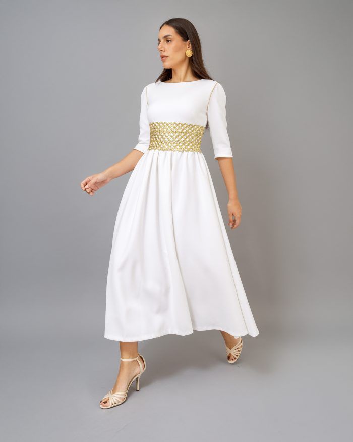 Golden Radiance white dress - Image 3
