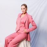 Pink Blazer with Gold Buttons