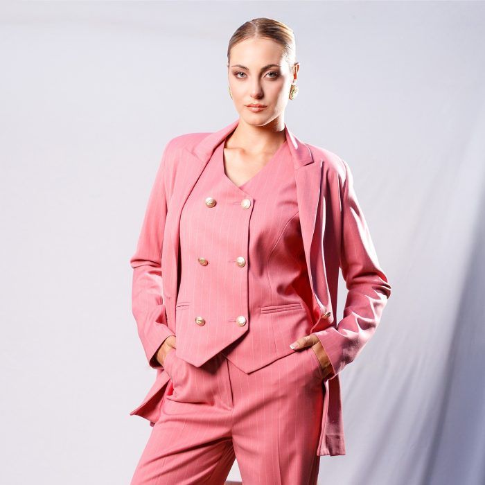 Pink Blazer with Gold Buttons - Image 5
