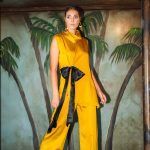 Gorgonian Sleeveless Blouse Black Bow