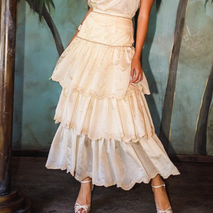 Sea Anemone Long Skirt with Ruffles - Image 4