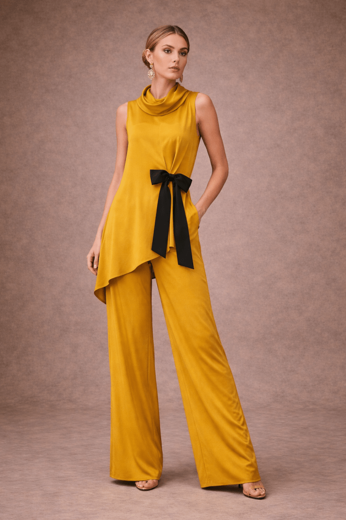 Gorgonian Sleeveless Blouse Black Bow - Image 2