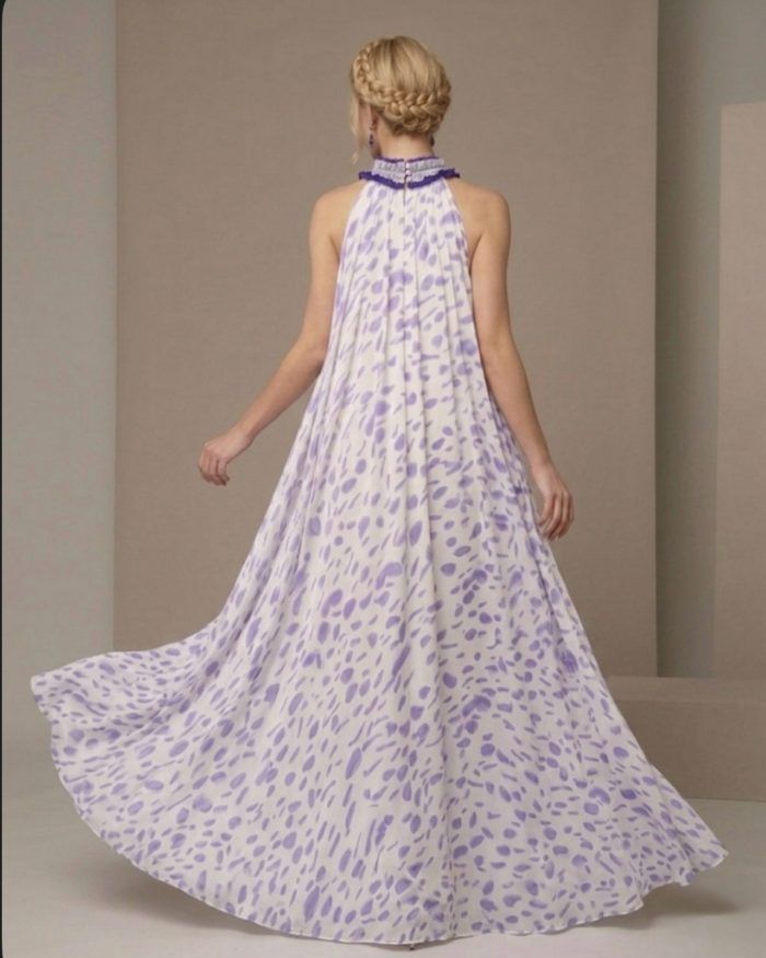 Amethyst Flow Silk Dress - Image 3