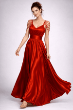 Moonga Silk Dress with straps - Image 3