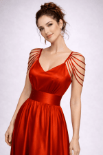 Moonga Silk Dress with straps - Image 2