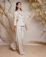 Pinstripe Tailored Blazer - Image 3