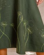 OLIVINE Hand-Embroidered  Wool Skirt - Image 2