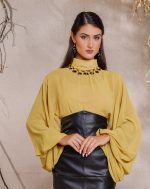Mustard Yellow Sheer Blouse