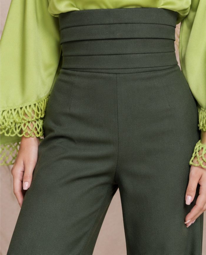 OLIVINE Hight Waisted Trousers - Image 2