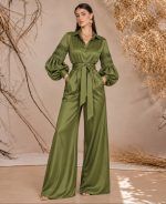 OLIVINE Silk Jumpsuit