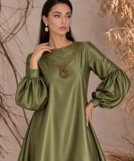 OLIVINE Silk Dress - Image 2